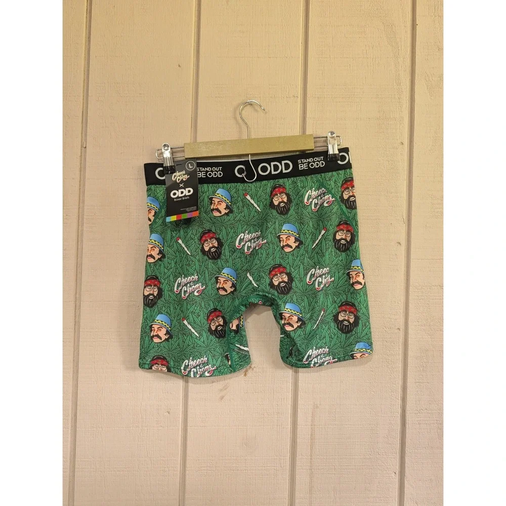 2pk ODD Sox Boxer Briefs Mens Large Cheech & Chong Top Ramen Novelty Underwear L